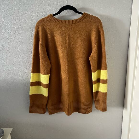 Current/Elliott The 79 V-Neck Tunic Sweater in Brown Sugar - Picture 9 of 10